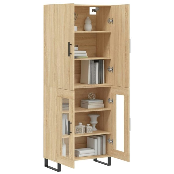Berkfield Highboard Sonoma Oak 69.5x34x180 cm Engineered Wood