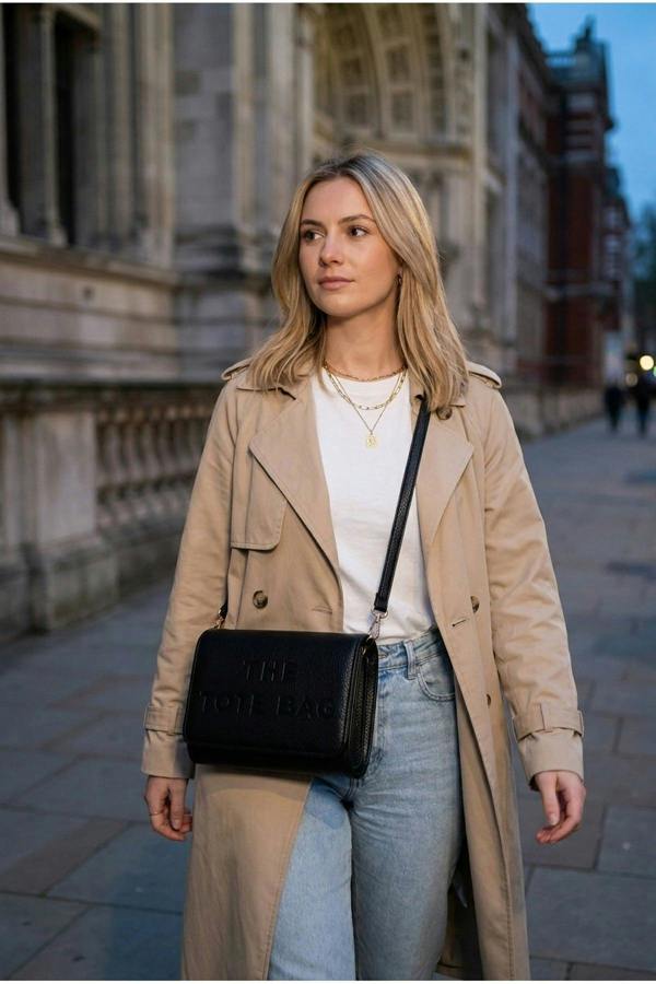 ikrush Constance Pebbled Faux Leather Text Bag