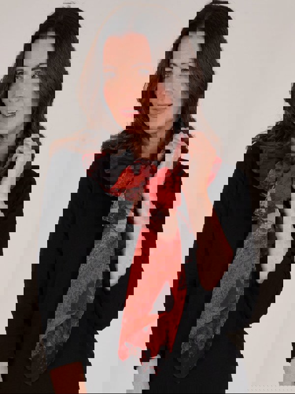 PennyPlain All Over Print Scarf - Rust