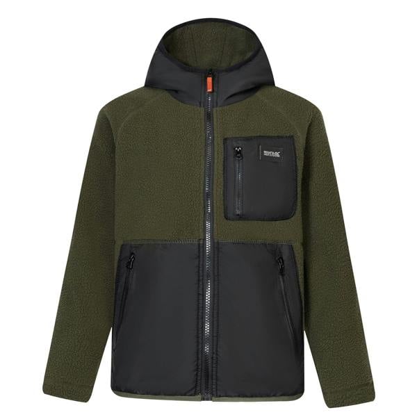 Regatta Childrens/Kids Munro Hybrid Jacket - Dark Khaki/Black - 