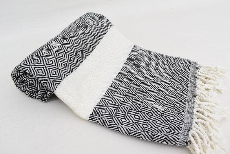 Black & White Hammam Turkish towel