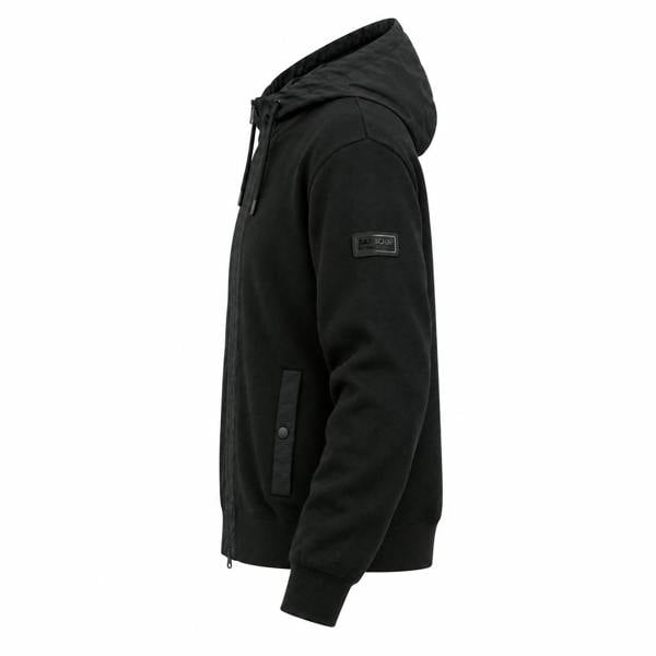 Barbour International Inline Knitted Hoodie Black