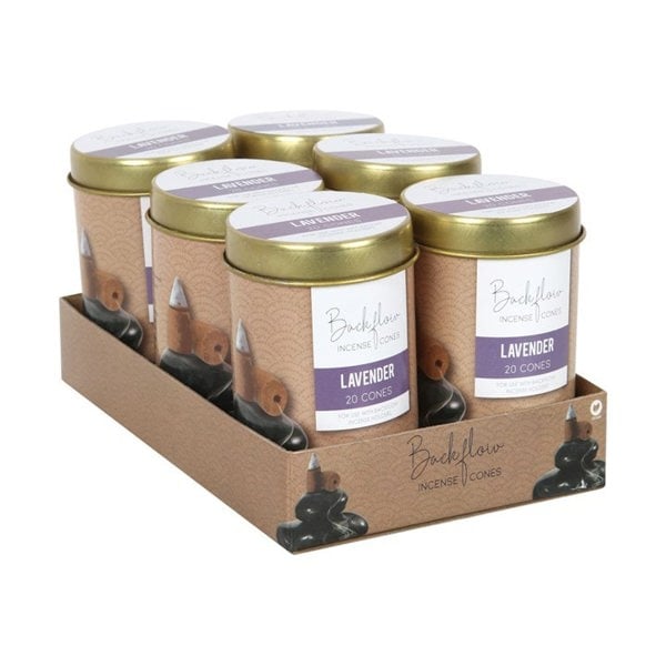 Serano 6 Tins of Elements Lavender Jumbo Backflow Cones