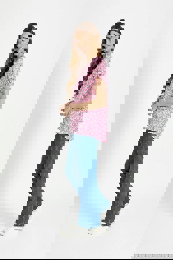 Mudflower Floral Print Lightweight Top