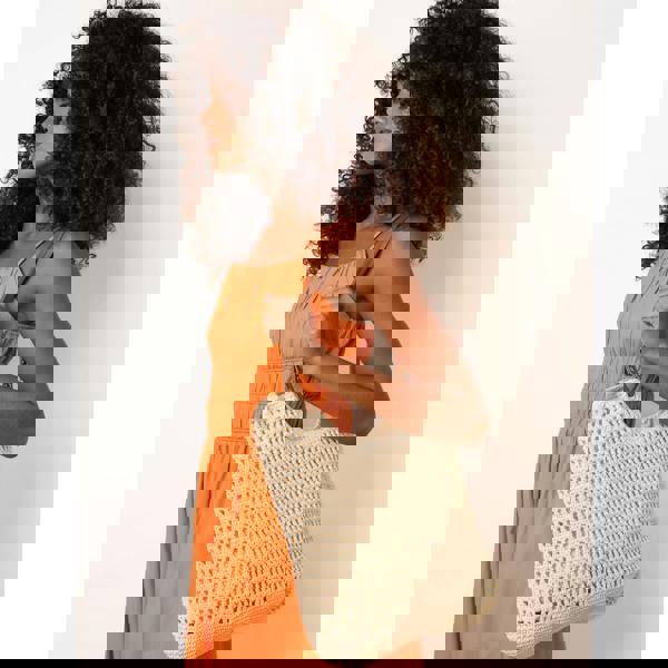 Blue Vanilla Crochet Tote Bag