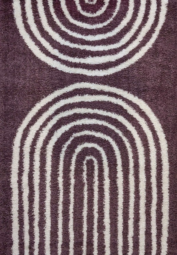 Moodi Shaggy Purple Rug, 30 mm soft & durable pile, warmth underfoot, scandinavian design | THE RUGS