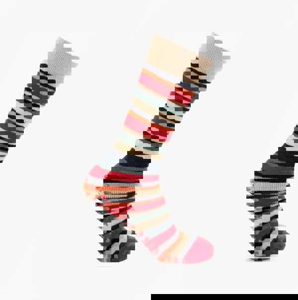 Totes Toasties ORIGINAL SLIPPER SOCKS (TWIN PACK) Mens Socks Campervan / Stripe