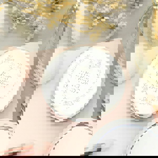 Personalised Memento Company Personalised Floral Heart Compact Mirror