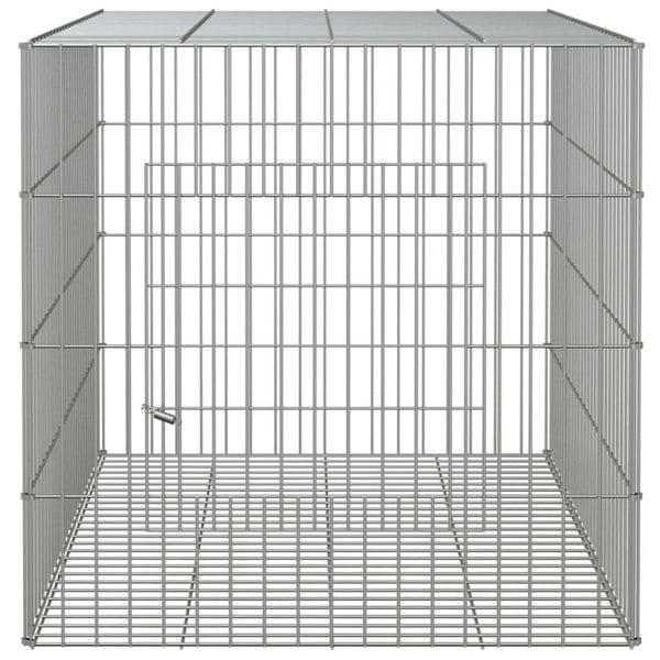 Berkfield Rabbit Cage 78x54x54 cm Galvanised Iron