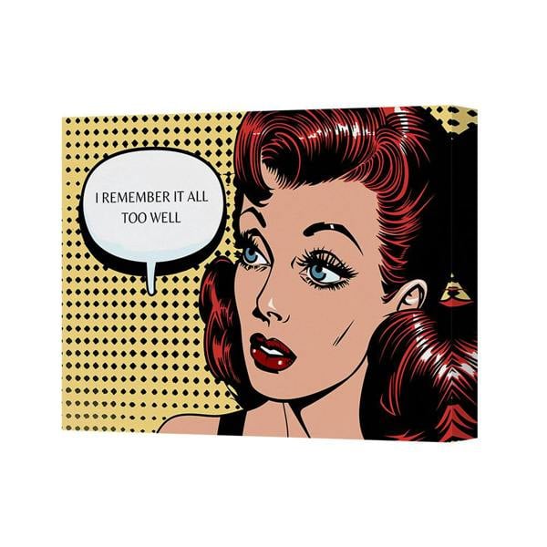 Benjamin Tate Design Pop Art Canvas Wall Art I Remember It All Too Well Portrait