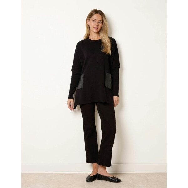 Blue Vanilla Oversized Jumper With Patch Pockets