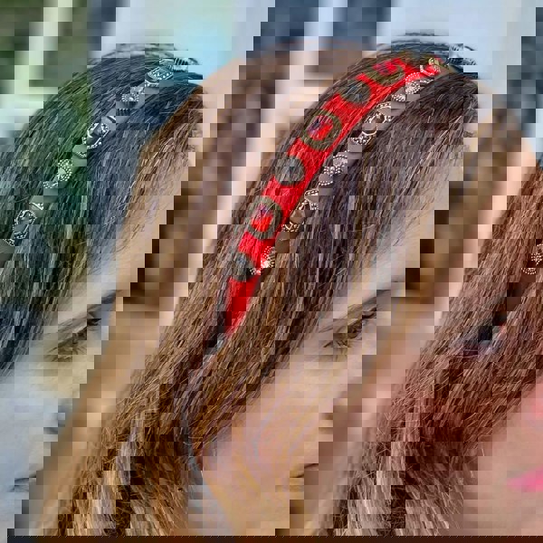 red headband red hair band gold headband