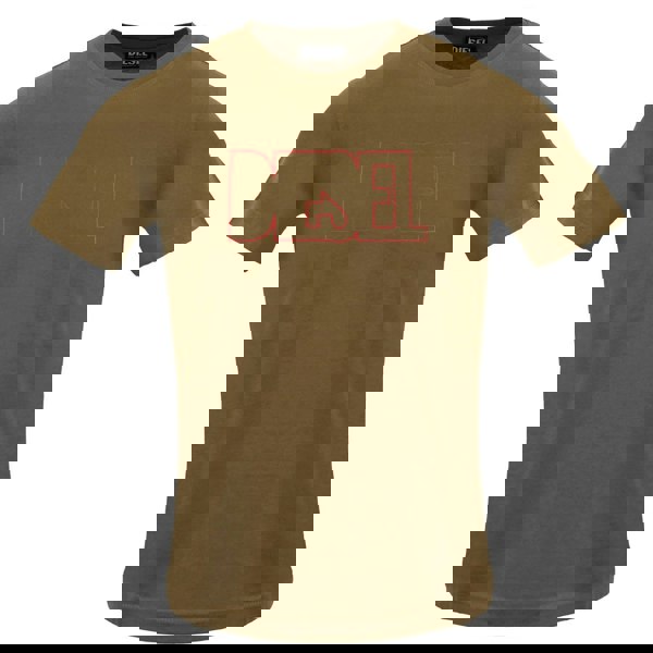 Diesel Outlined Logo Brown Coffee Liqueur T-Shirt