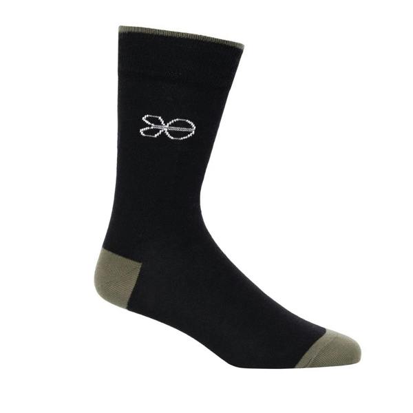 Crosshatch Mens Milato Socks (Pack of 5) - Olive - 