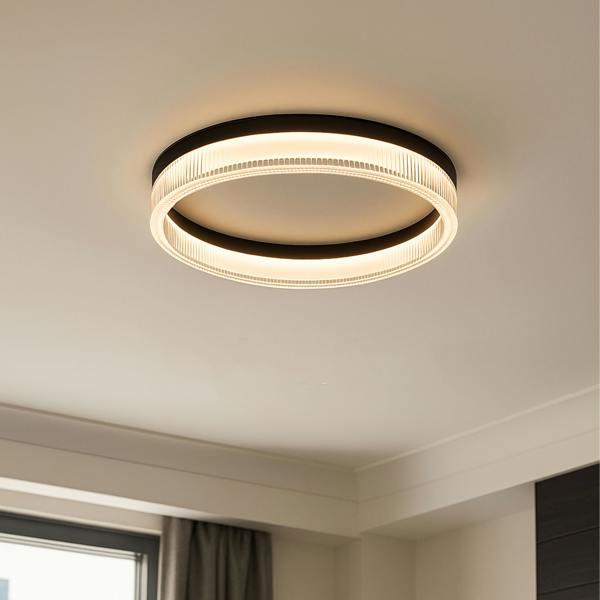 Black LED Ceiling Flush