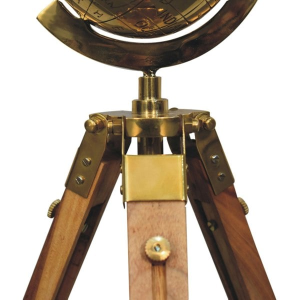 Artisan Furniture Brass Antique Tripod Globe