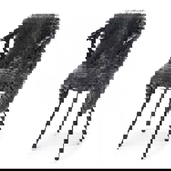 New Zealand Sheepskin | Long Wool | 100 cm Steel