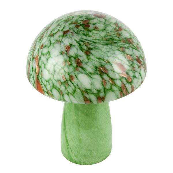 Retro Italian Designed Green Glass Mushroom Lamp with Copper Flecks Image 3