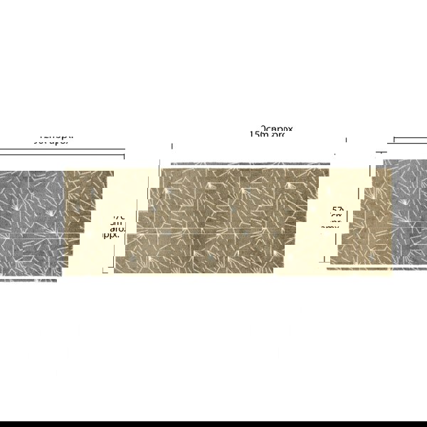 JVL Mega Mat Machine Washable Entrance Runner and Doormat Set, Brown Geo