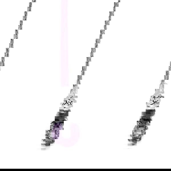 Anchor & Crew Lilac Purple Dundee Silver and Rope Bracelet