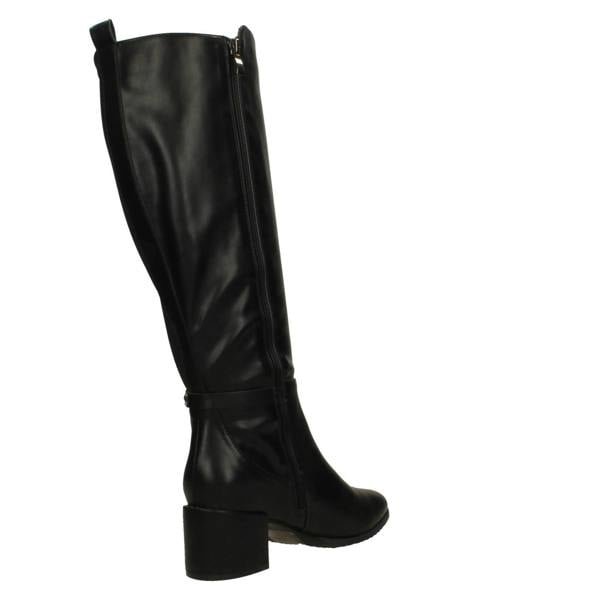 Spot On Ladies Spot On Block Heel Wide Fitting Knee High Boots  F51256