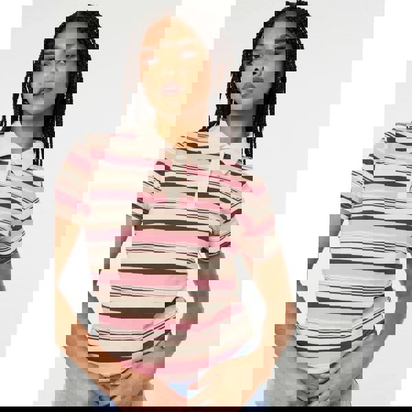 Pink Vanilla Button Up Rugby T-Shirt