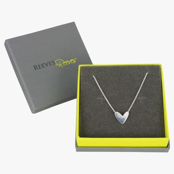 Cariad Sterling Silver Heart Necklace - Reeves & Reeves