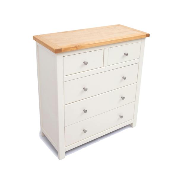 Cabinet Bits Maggiori 5 Drawer Chest of Drawers Chrome Knob