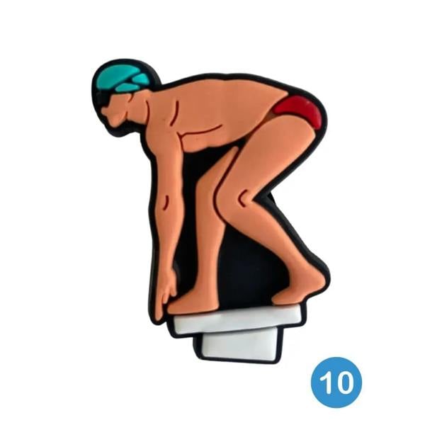 Swimmer figurine 10 for Simply Swim swimming shoe charms