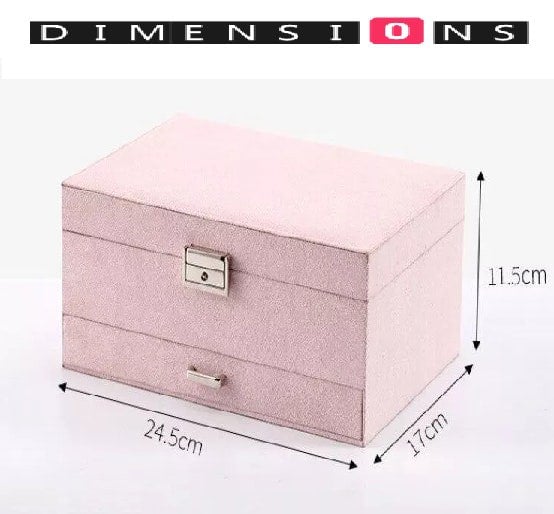 Modcraft 3 Layer Pink Jewellery Box and Organizer - Pink