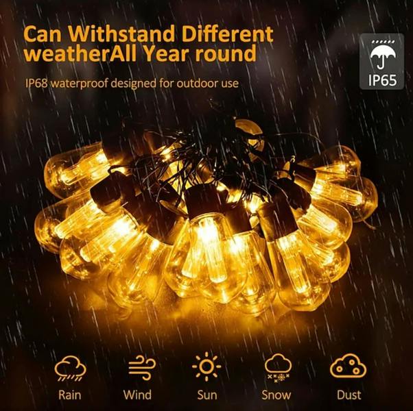 ENER-J 15m Fire Flame LED String Light Kit, Flickering Flame Bulb Effect