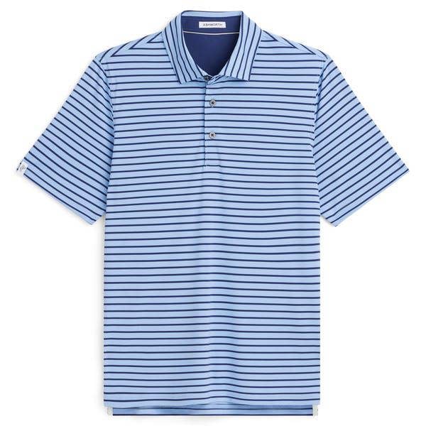 La Quinta Striped Polo in Chambray / Navy