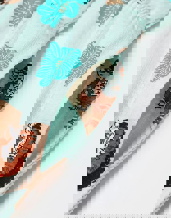 Disney Moana Girls Green Multi Character AOP Sleeveless Playsuit