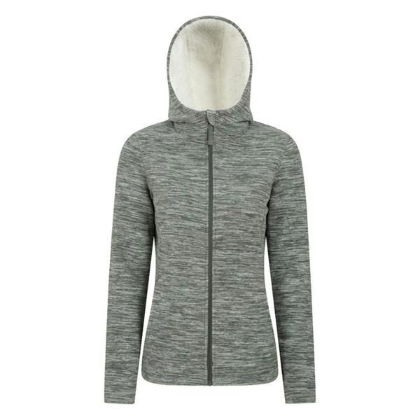 Mountain Warehouse Womens/Ladies Snowdonia Fleece Full Zip Hoodie - Khaki Green - 
