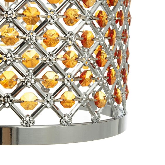 Happy Homewares Modern Sparkly Ceiling Pendant Light Shade with Orange Acrylic Beads