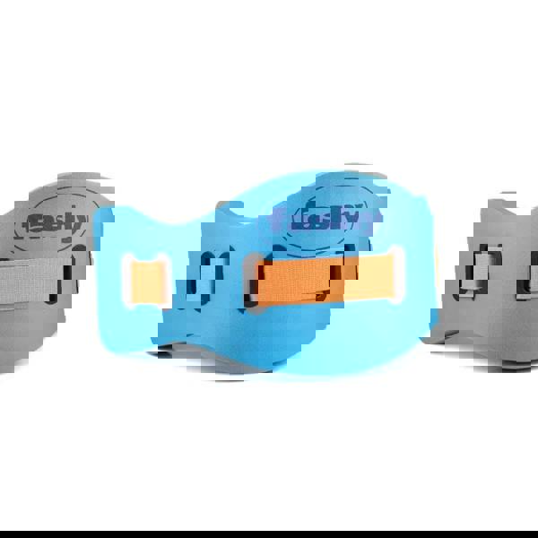 Blue and orange Fashy aqua jogging belt with swim fin, 3 sizes