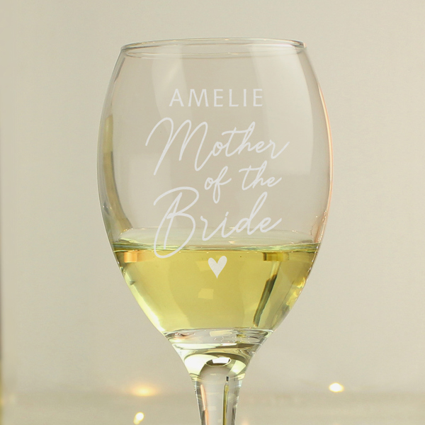 Personalised Memento Company Personalised Mother of the Bride Wine Glass