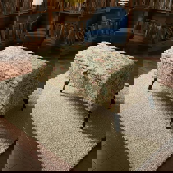 iLiv Heritage Fabric Fern Ottoman Storage Bench in living room