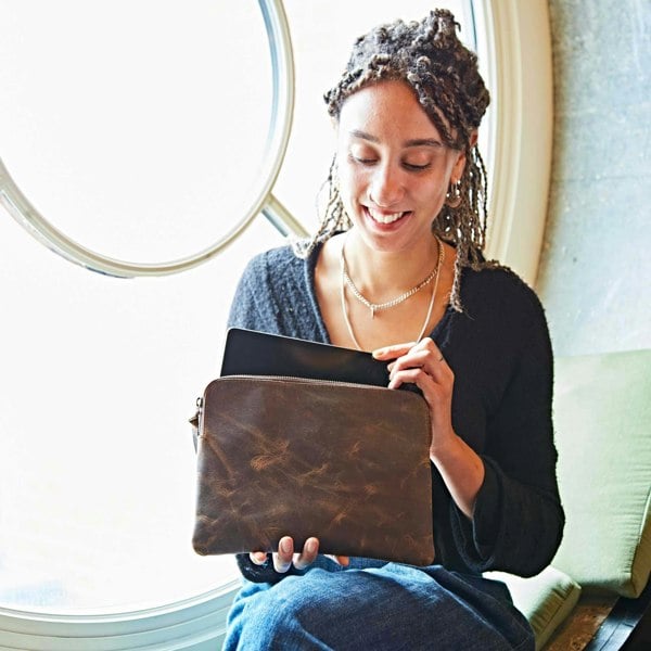 Paper High Buffalo Leather Tablet Case