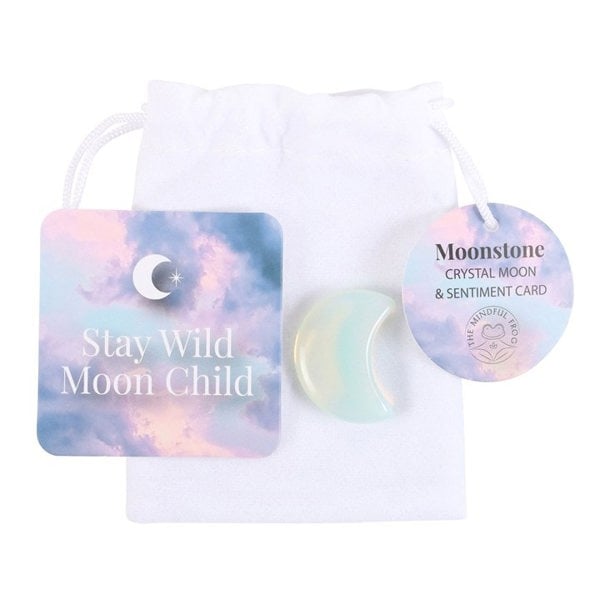 Serano Stay Wild Opalite Crystal Moon in a Bag