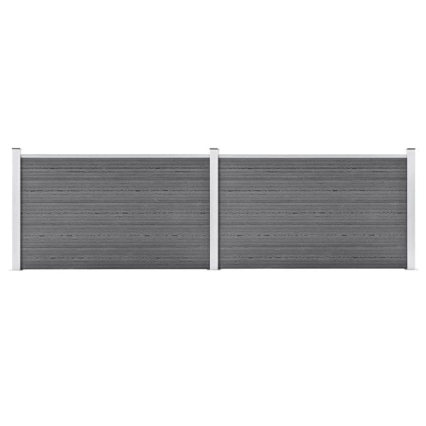 Berkfield Garden Fence WPC 353x106 cm Grey