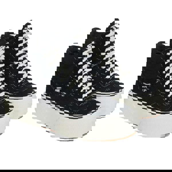 Superga Womens/Ladies 3141 Revolley Swallowtail Ripped Mid Cut Trainers - Black/White Avorio