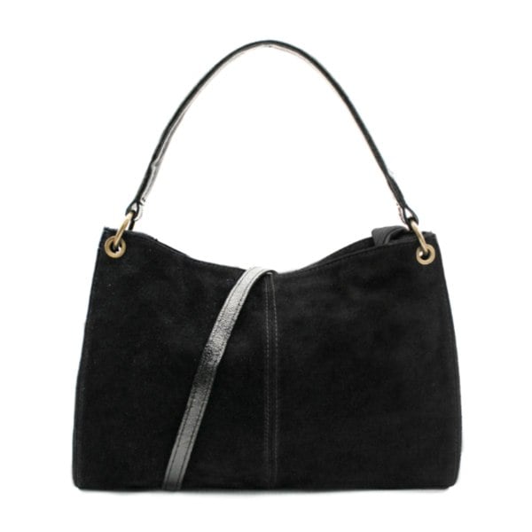 Kitise Genuine Italian Suede Leather Stylish Small Shoulder Bag With Detachable Strap