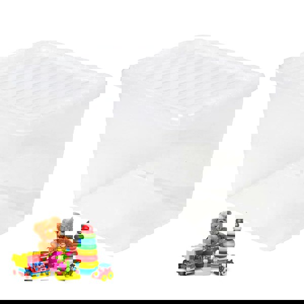 1 x Heavy Duty Multipurpose 20 Litre Home Office Clear Plastic Storage Container With Lid