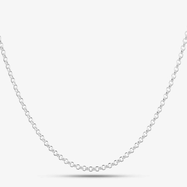 T. H. Baker Silver 16inch Round Belcher Chain N458