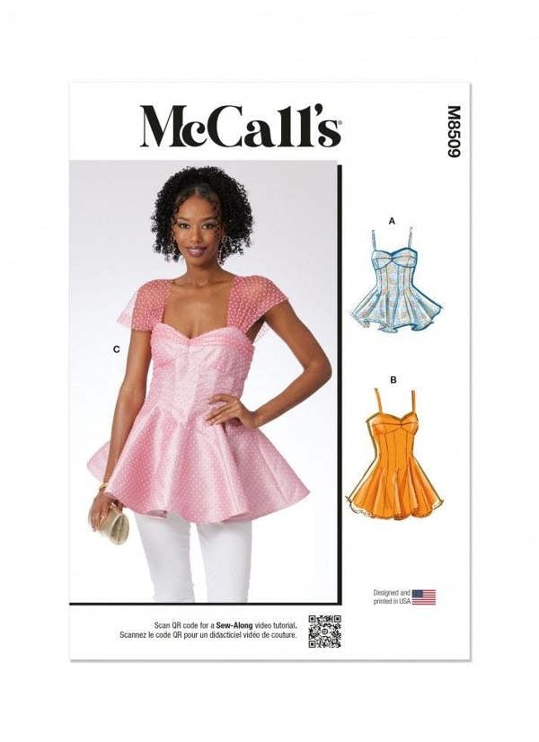 McCalls 8509 Paper Sewing Pattern – Women's Top, Intermediate