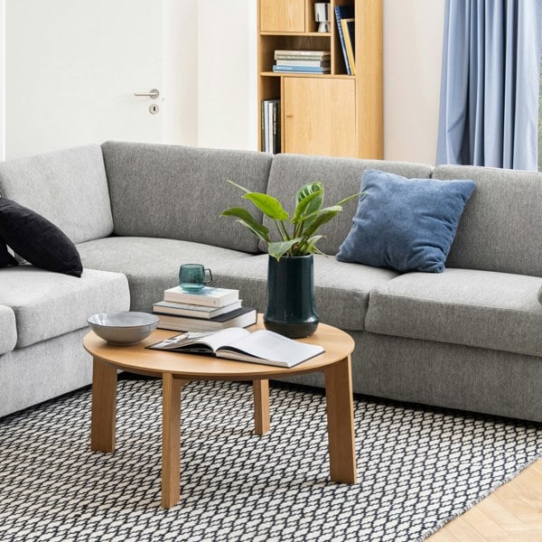 Furniture To Go Maxime Round Coffee Table in Matt Oak