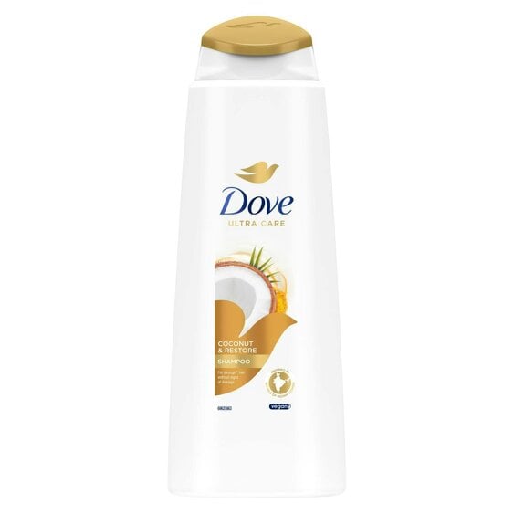 Dove Ultra Care Shampoo - Coconut & Restore 2x400 ml, Bio Restore Technology