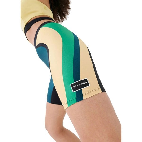 P.E Nation PE Nation Womens Reminisce Bike Short in Green