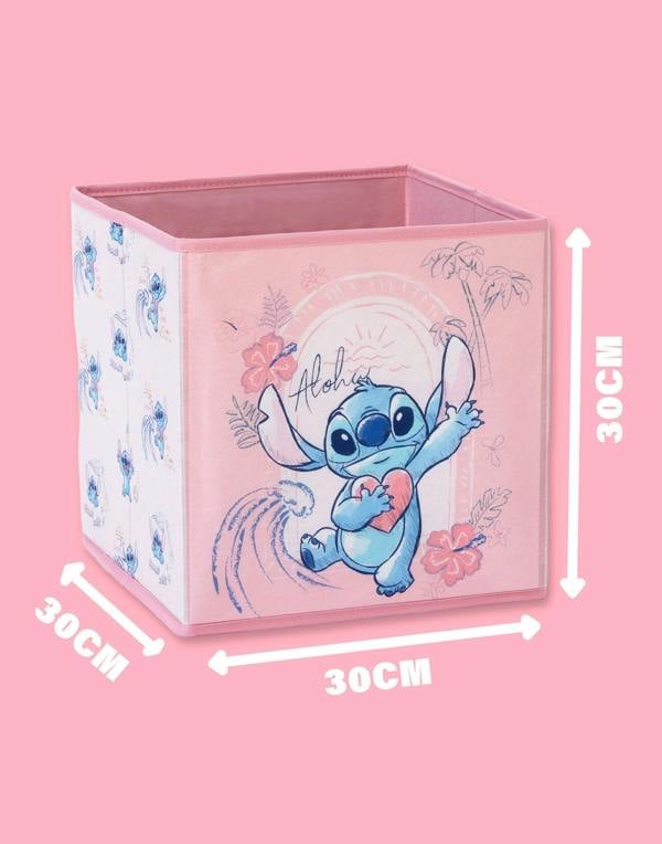 Lilo & Stitch Girls Pink Character Storage Cube Twin Pack (One Size)